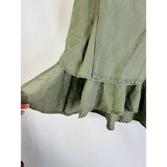 Sundance Linen Cotton Tiered Frilly Skirt Lagenlook Artsy - Picture 10 of 10